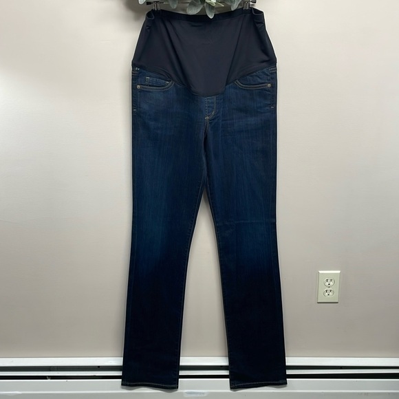 Citizens Of Humanity Maternity Jeans Ava Straight Leg Belly Panel Faith 32 - Picture 2 of 16